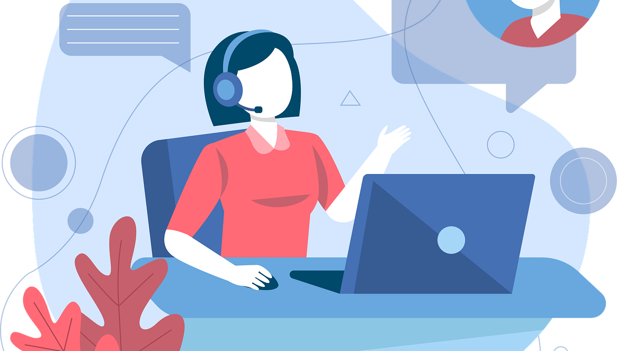 Free call center customer service business solutions vector